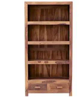 Knižnice Knižnica Kali 90x180x35 indický masív palisander