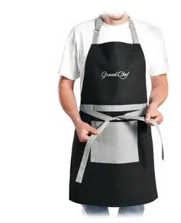 Kuchynské náčinia Kinekus Kuchynská zástera GrandCHEF, čierna