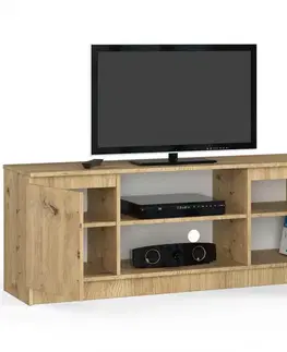 TV stolíky Dizajnový TV stolík ROMANA140, dub Artisan