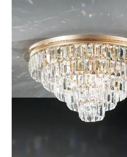 Svietidlá Ondaluce - Krištáľové stropné svietidlo CASTLE 12xG9/7W/230V pr. 60 cm zlatá PL.CASTLE/MD-ORO