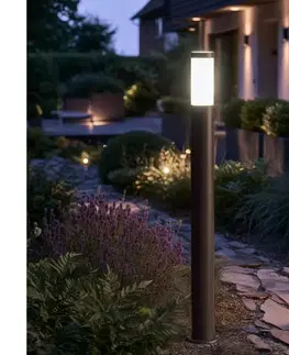 Záhradné lampy BRILAGI-LED RGBW Vonkajšie svietidlo ELIA 1xE27/6,5W/230V 2700-6500K IP44 100 cm antracit BG5757+AI0818