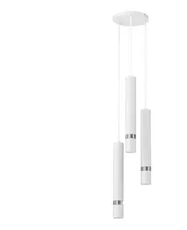 Svietidlá  Luster na lanku JOKER 3xGU10/8W/230V biela/lesklý chróm MLP8915