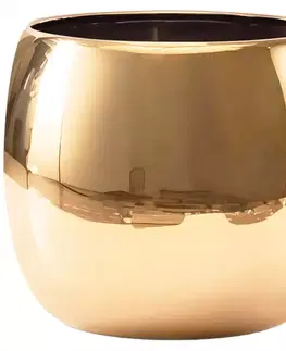 Záhrada Kvetináč YS44179 Electroplating Effect D16xh15 Gold