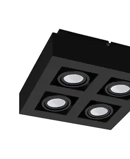 Svietidlá Eglo 31065 - LED bodové svietidlo MENDOZA 4xLED/4,7W/230V 3000K čierne 31065