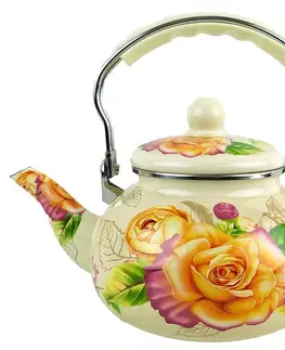 Čajníky MAKRO - Čajník smalt 2,5l kvety