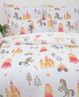 Obliečky MKLozkoviny.sk Obliečky mikroplyš Exclusive – Kúzelné kráľovstvo - 140 × 200 cm - 70 x 90 cm