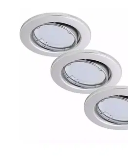 Svietidlá Briloner 7221-039 - SADA 3x LED Kúpeľňové svietidlo 1xGU10/3W/230V strieborná 7221-039