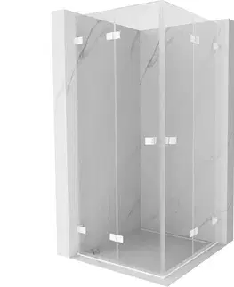 Sprchovacie kúty MEXEN/S - Lunar-F Duo sprchovací kút skladacie dvere 90 x 90, transparent, biela 836-090L-090P-20-00