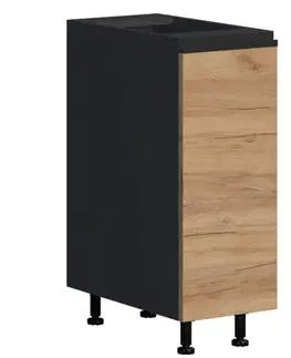 Kuchynské skrinky stojace Kuchynská skrinka Brick D30 čierna/craft