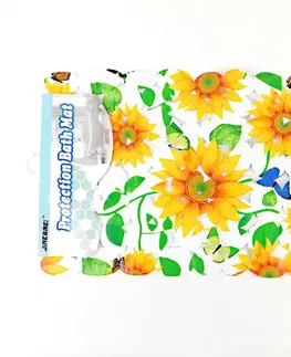 Kúpeľňové predložky MAKRO - Podložka do vane 34x68cm, dekor kvety