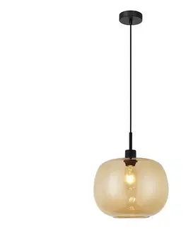 Svietidlá Viokef Lighting Závesný luster ALAN na lanku 1xE27/40W/230V dymovo-béžová/čierna 4302901