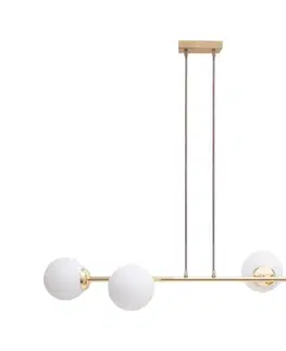 Svietidlá HEXE Luster na lanku FIRA 4xE27/60W/230V zlatá 0779