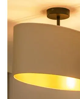 Svietidlá  - Prisadený luster OVAL VEGAN 1xE27/15W/230V krémová 604406