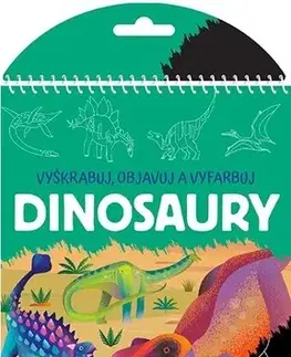 Pre deti a mládež - ostatné Vyškrabávacie vymaľovanky: Dinosaury