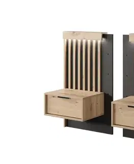Nočné stolíky ArtLas Nočné stolíky SEAL s LED osvetlením | 2 ks