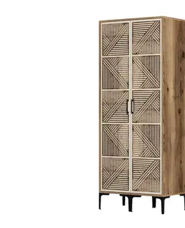 Šatňové skrine Šatníková skriňa Kumsal PP - Walnut, Cream