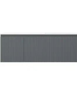 Kúpeľňový nábytok MEXEN/S - Rivel kúpeľňová skrinka 160 cm s umývadlom Otis pravá, 1S, 1D, reliéf, grafit/biela mat 91A23-16047-3-BBFF66-W18P01