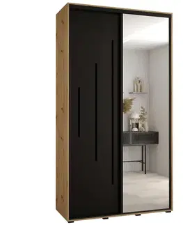Šatníkové skrine Skriňa 45 Canaris 13 140 artisan/čierna/čierna
