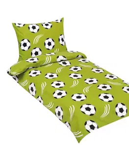 Obliečky Bellatex Bavlnené obliečky Junior Futbal, 140 x 200 cm, 70 x 90 cm