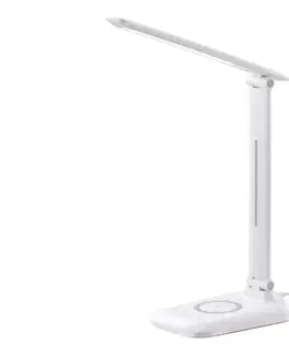 Lampy  09107L - LED stmievateľná stolná lampa s bezdrôtovým nabíjaním QI LUMI LED/7W/230V biela 09107L