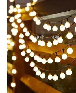 LED osvetlenie BRILAGI - Solárny LED dekoratívny svetelný reťazec BUBBLE 50xLED/8 funkcií, 7 m, IP65, teplá biela BRI115