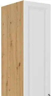 Kuchynské skrinky STELLA 40 DK-210 2F vysoká skrinka, biela/dub Artisan