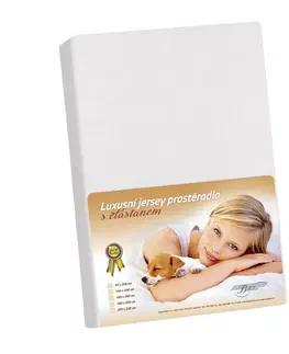 Plachty Bellatex Jersey prestieradlo s elastanom biela, 160 x 200 cm