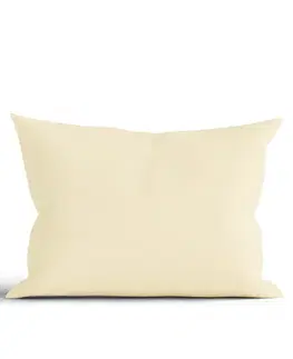 Dekoračné obliečky MKLozkoviny.sk Bavlnená obliečka na vankúš Renforcé 70 × 90 cm - Jasmine pastelovo žltá-  -