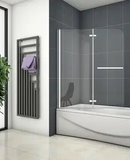 Sprchové dvere H K - Vaňová zástena S22H 95x140cm - dvojdielna sklopná, číre sklo SE-S22H-95