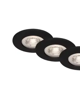 Svietidlá Briloner - SADA 3x LED Kúpeľňové podhľadové svietidlo LED/4,9W/230V IP44 čierna 7046-035