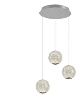Svietidlá  LED luster na lankách CREMONA 3xLED/5W/230V 3000K matný chróm 414LRC1381