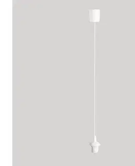 Predlžovacie káble  Napájací kábel EDI 1xE27/60W/230V 90 cm biely 6049