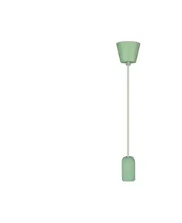 Predlžovacie káble  Napájací kábel 1xE27/60W/230V betón/zelená 3742