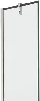 Sprchové dvere MEXEN/S - Next vaňová zástena FIX 50 x 150, čierna vzor, nikel kartáčovaná 895-050-000-00-70-97