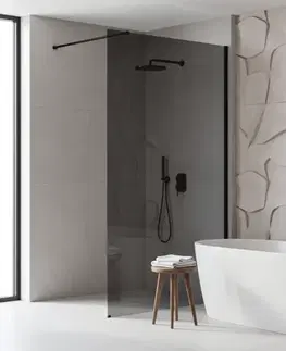 Sprchové dvere REA/S - Sprchová zástena Flexi Grey / Black 100 KPL-K99184
