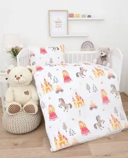 Detské obliečky MKLozkoviny.sk Obliečky mikroplyš do postieľky Exclusive – Kúzelné kráľovstvo - 100 × 135 cm - 40 x 60 cm