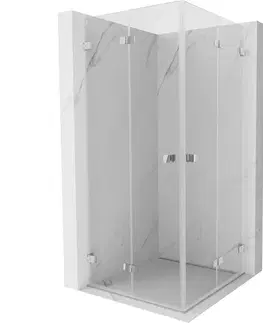 Sprchovacie kúty MEXEN/S - Lunar-F Duo sprchovací kút skladacie dvere 100 x 100, transparent, chróm 836-100L-100P-01-00