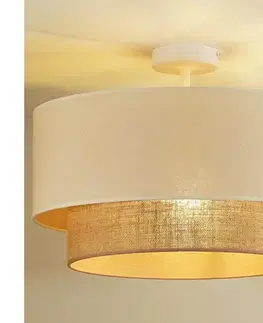 Svietidlá  - Prisadený luster BOHO 1xE27/15W/230V pr. 45 cm krémová/hnedá 601078