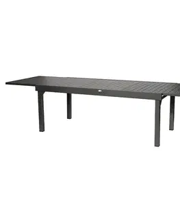 Stolčeky DEOKORK Hliníkový stôl VALENCIA 200/320 cm (antracit)