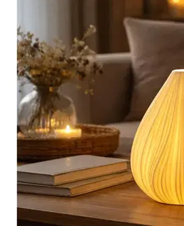 Lampy ONLI - Stolná lampa NUVIA 1xE14/6W/230V 25 cm biela 099/LP