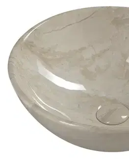 Umývadlá SAPHO - DALMA keramické umývadlo na dosku, priemer 42cm, marfil 127
