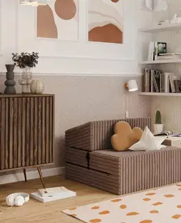 Pohovky FDM Rozkladacia pohovka SUZI | 70 x 14 x 200 cm Farba: Hnedá