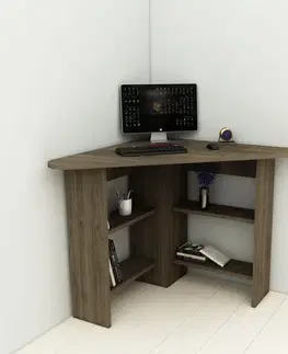 Písacie stoly Písací stôl Corner - Walnut