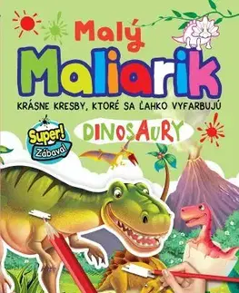 Nalepovačky, vystrihovačky, skladačky Malý maliarik - Dinosaury