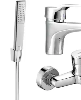 Kúpeľňové batérie MEXEN/S - Caro R72 SET vaňová a umývadlová batéria, chróm 746603R72-00