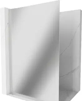 Sprchové dvere MEXEN/S - Kioto L Sprchová zástena WALK-IN 100 x 200, zrkadlové, nikel kefovaná 800-100-103-97-50