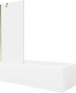 Sprchové dvere MEXEN/S - Vega obdĺžniková vaňa 170 x 70 cm s panelom + vaňová zástena 80, transparent, zlatá 550117070X9508000050
