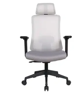 Kancelárske stoličky KONDELA Rosano kancelárske kreslo sivá / čierna