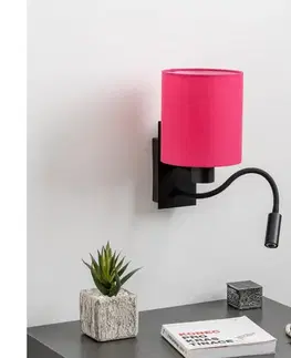 Svietidlá BRILAGI - LED Nástenná lampa NUBILA 1xE27/25W/230V + LED/3W čierna/ružová BG1558+BG1577