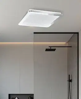 Stropná svetla Minimalistická stropná lampa do kúpeľne NEXIT - strieborný chróm 30 cm - stropná lampa so stmievaním LED 3000K 18W IP44